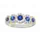 Veretta ring - 18kt gold with sapphires and diamonds