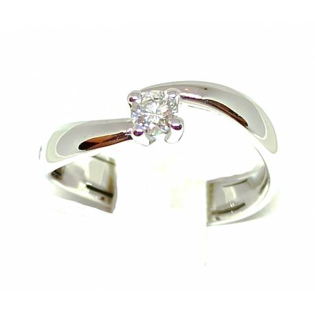 Recarlo Eternity - Solitaire ring in 18 kt white gold and diamonds