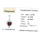 Necklace with Ruby Heart pendant ct. 1.11 and diamonds