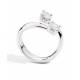 Recarlo Eternity - 18 kt white gold and diamonds contrarie ring
