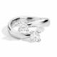 Recarlo Eternity - 18 kt white gold and diamonds contrarie ring