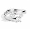 Recarlo Eternity - 18 kt white gold and diamonds contrarie ring