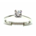 SOLITAIRE RING 4 JAWS EVA ct 0.27 F SI1