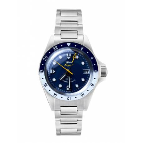 YEMA NAVYGRAF MARINE NATIONALE GMT - 38.5 mm - Blu