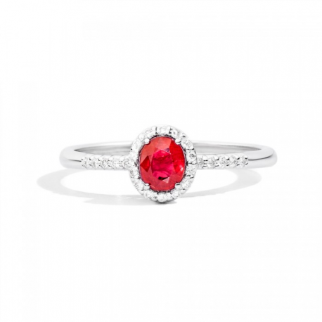 RECARLO GEMMA, RING IN WHITE GOLD AND RUBY