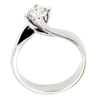 Solitaire ring in 18kt Gold with Diamond mod.Valentine