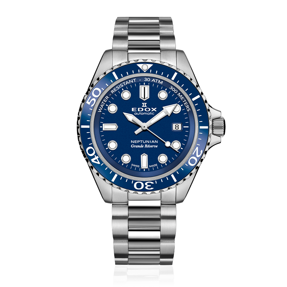 Edox NEPTUNIAN Grande Réserve 42 mm Blue RD Preziosi Gioielli  Orologi