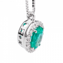 RECARLO GEMMA, NECKLACE IN WHITE GOLD, EMERALD