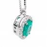 RECARLO GEMMA, NECKLACE IN WHITE GOLD, EMERALD