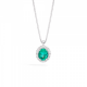 RECARLO GEMMA, NECKLACE IN WHITE GOLD, EMERALD