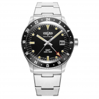 Vulcain Skindiver GMT - Black Luminova Beige - 38mm