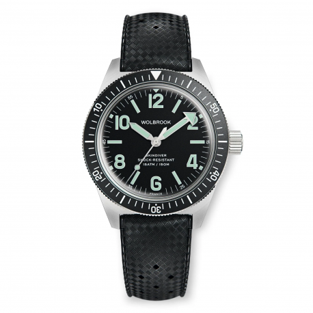 WOLBROOK - Skindiver Automatic Watch 40 mm - Lum Verde, Quadrante Nero