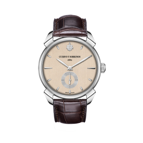 Cuervo y Sobrinos  Historiador Asturias Pequeños Segundos 40mm - Cream