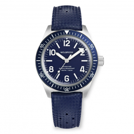 WOLBROOK - Skindiver Automatic Watch 40 mm -  Blu