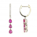 I Gioielli del Sole - Ruby and Diamond Earrings