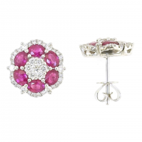 I Gioielli del Sole - Ruby and Diamond Earrings