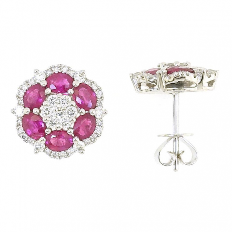 I Gioielli del Sole - Ruby and Diamond Earrings