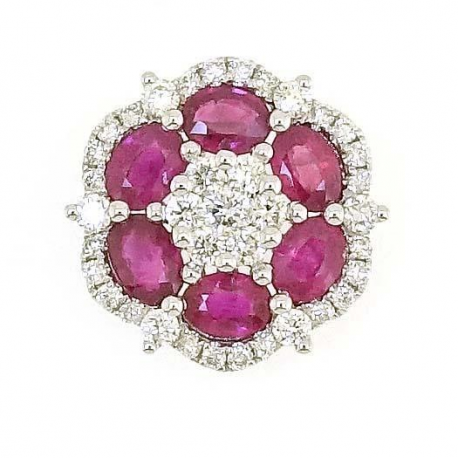 I Gioielli del Sole - Necklace with Ruby and Diamond Pendant