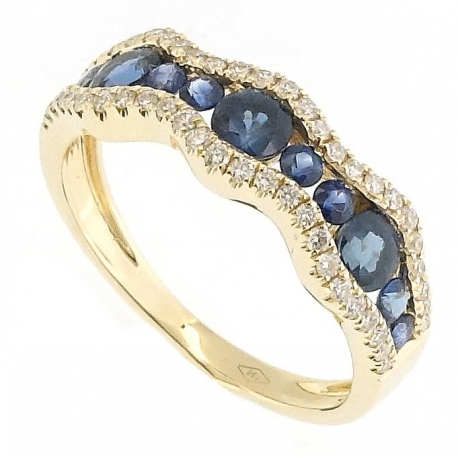 I Gioielli del Sole - Anello Zaffiri e Diamanti