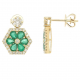 I Gioielli del Sole - Emerald and Diamond Earrings
