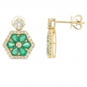 I Gioielli del Sole - Emerald and Diamond Earrings