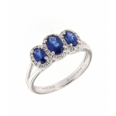 I Gioielli del Sole - Anello Zaffiri e Diamanti