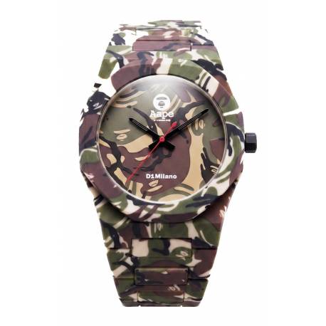 D1 MILANO - D1 x AAPE: Green Camo Carbon - Limited Edition - 40 mm